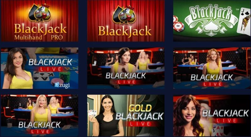 Blackjack selection at Betchain Casino
