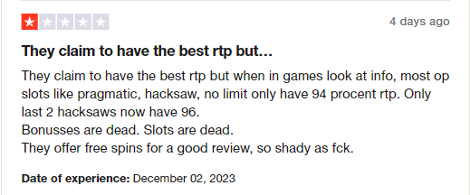 A negative BetPlay.io review on Trustpilot
