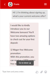 A customer support screenshot at Kryptosino Casino